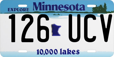 MN license plate 126UCV