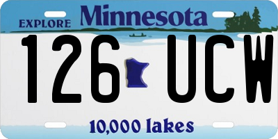 MN license plate 126UCW