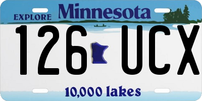 MN license plate 126UCX