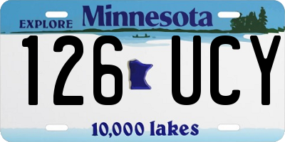 MN license plate 126UCY