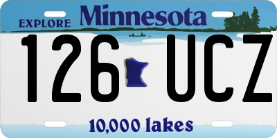 MN license plate 126UCZ