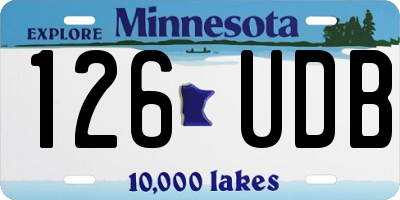 MN license plate 126UDB