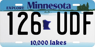 MN license plate 126UDF