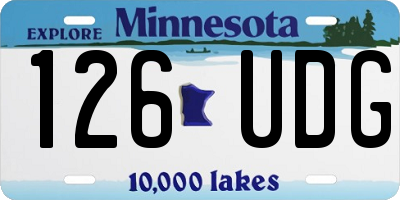 MN license plate 126UDG