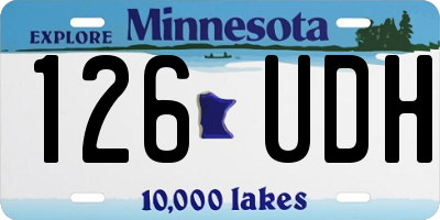 MN license plate 126UDH