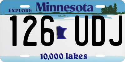 MN license plate 126UDJ