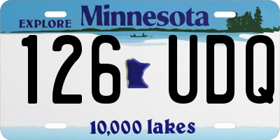 MN license plate 126UDQ