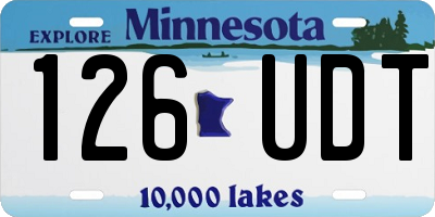 MN license plate 126UDT