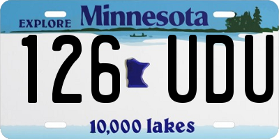 MN license plate 126UDU