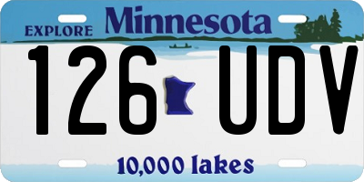 MN license plate 126UDV