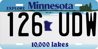 MN license plate 126UDW