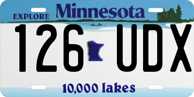 MN license plate 126UDX