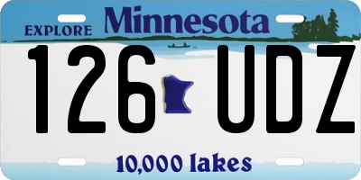 MN license plate 126UDZ