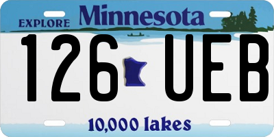 MN license plate 126UEB