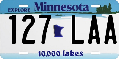 MN license plate 127LAA
