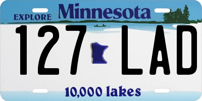 MN license plate 127LAD