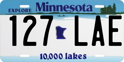 MN license plate 127LAE