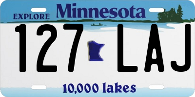 MN license plate 127LAJ