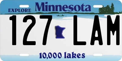 MN license plate 127LAM