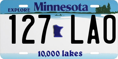 MN license plate 127LAO