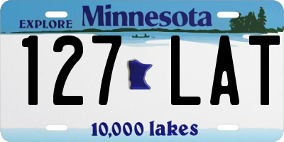 MN license plate 127LAT