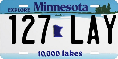 MN license plate 127LAY