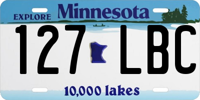 MN license plate 127LBC