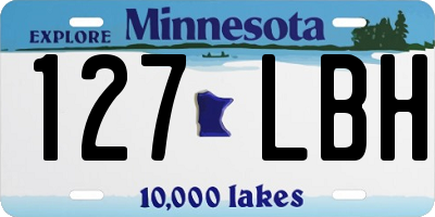 MN license plate 127LBH