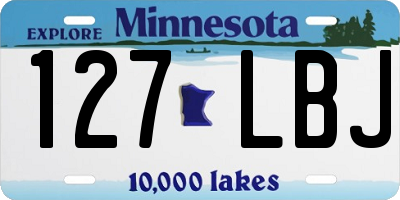 MN license plate 127LBJ