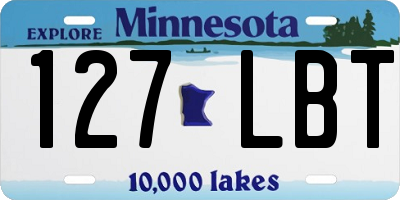 MN license plate 127LBT
