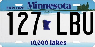 MN license plate 127LBU