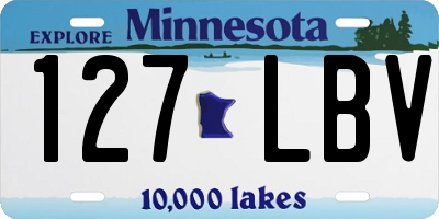 MN license plate 127LBV