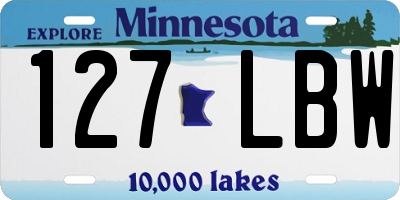 MN license plate 127LBW