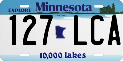 MN license plate 127LCA