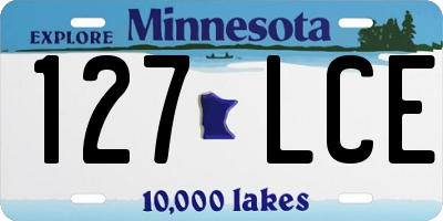 MN license plate 127LCE