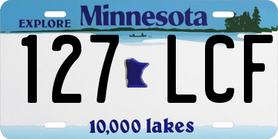 MN license plate 127LCF