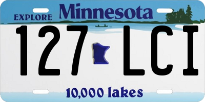 MN license plate 127LCI