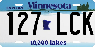MN license plate 127LCK