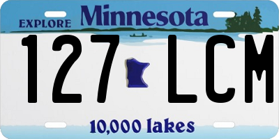 MN license plate 127LCM