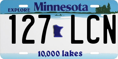 MN license plate 127LCN