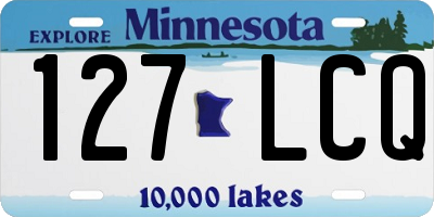 MN license plate 127LCQ