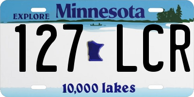 MN license plate 127LCR