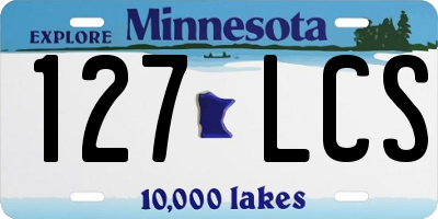 MN license plate 127LCS