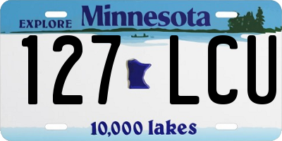 MN license plate 127LCU