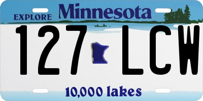 MN license plate 127LCW
