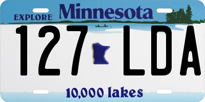 MN license plate 127LDA