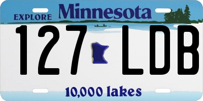 MN license plate 127LDB