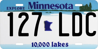 MN license plate 127LDC