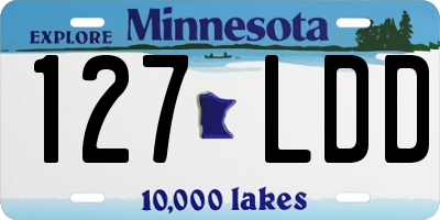 MN license plate 127LDD