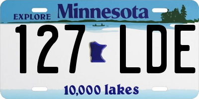 MN license plate 127LDE